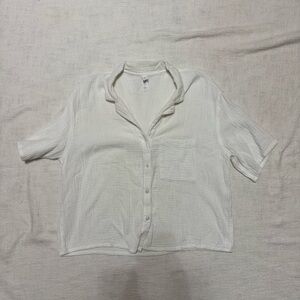 Stars Above Cream Button-Up Shirt